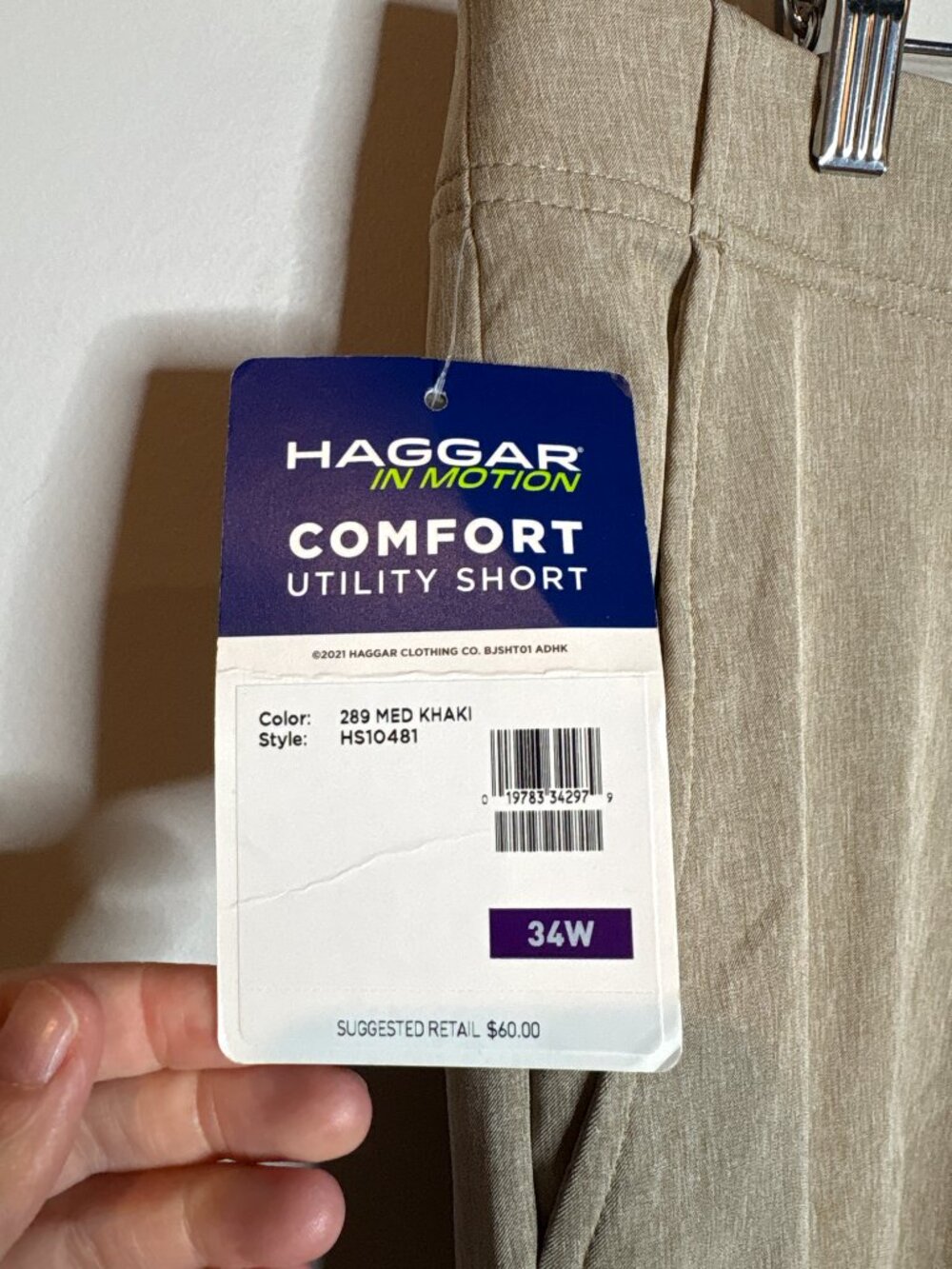 NWT Haggar Comfort Utility Shorts Tan Beige - Picture 3 of 4